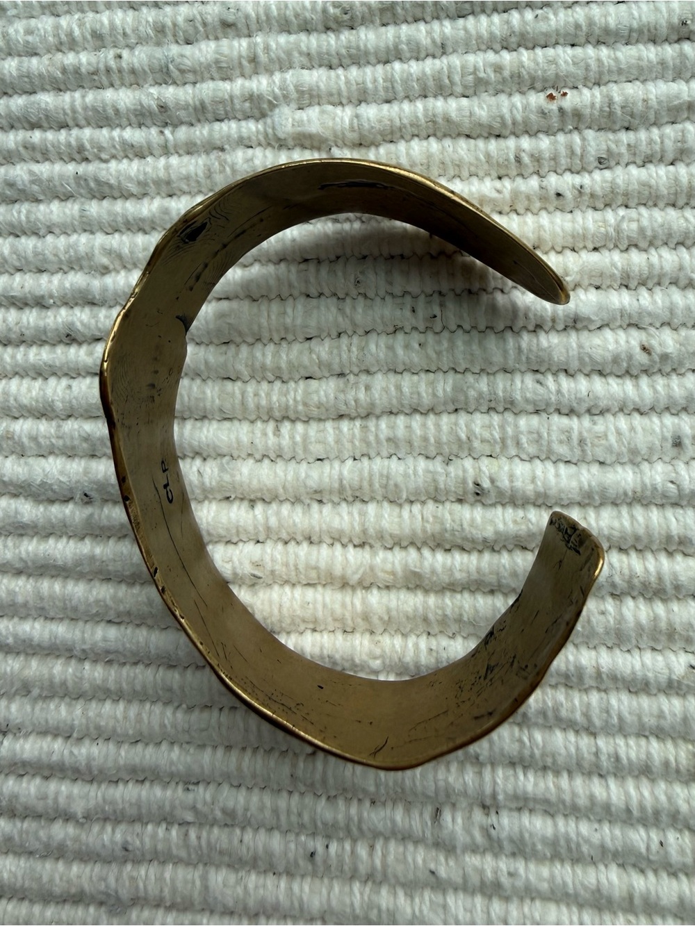 Johnny Was Hammered Brass Tone Cuff Bracelet - Picture 2 of 5